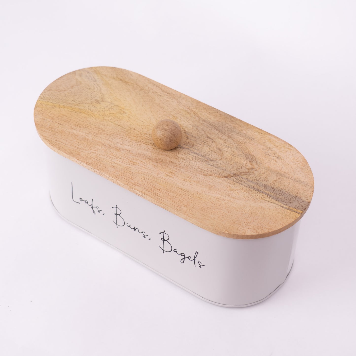 Gleam & Gather Bread Box White & Natural Wood