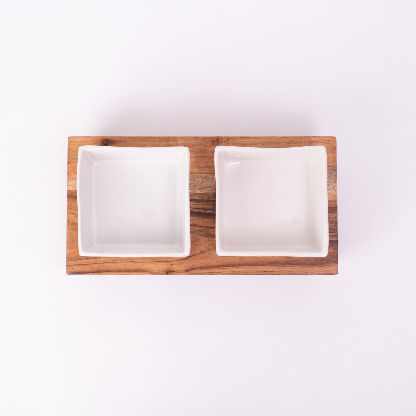 Tureen On Plank Serving Platter- Brown