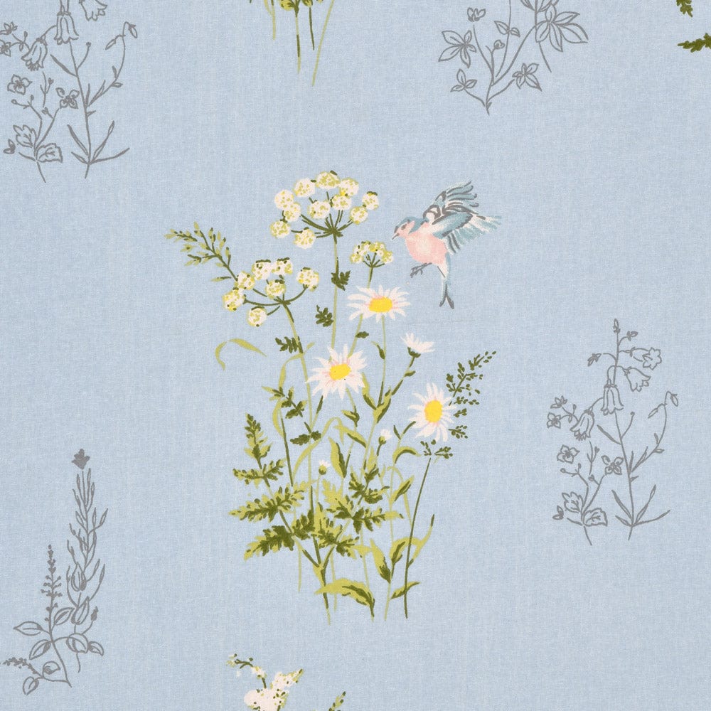 100% Cotton Single Size Bedsheet, Blue Bird