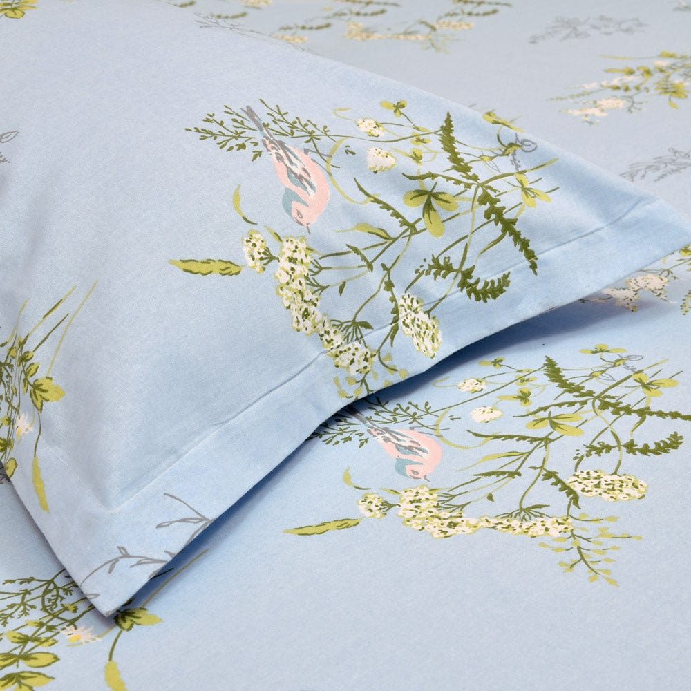 100% Cotton Single Size Bedsheet, Blue Bird