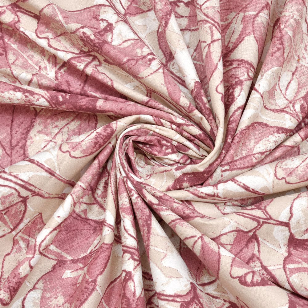 Leafy Oasis, 100% Cotton Double Size Bedsheet, 186 TC