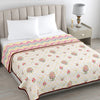 The Ruby Tree 100% Cotton Reversible AC Blanket - Yellow & Red