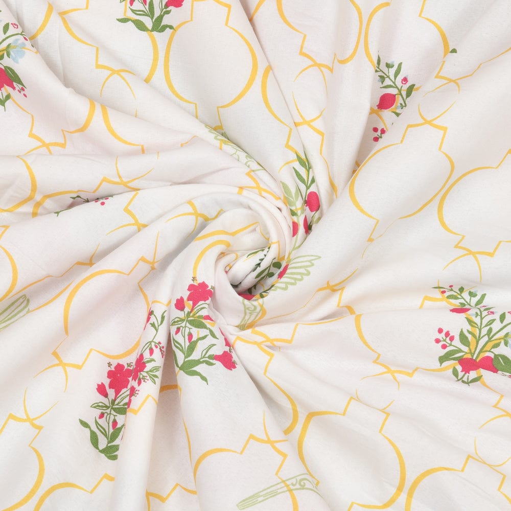 The Ruby Tree Reversible AC Blanket - Yellow & Red