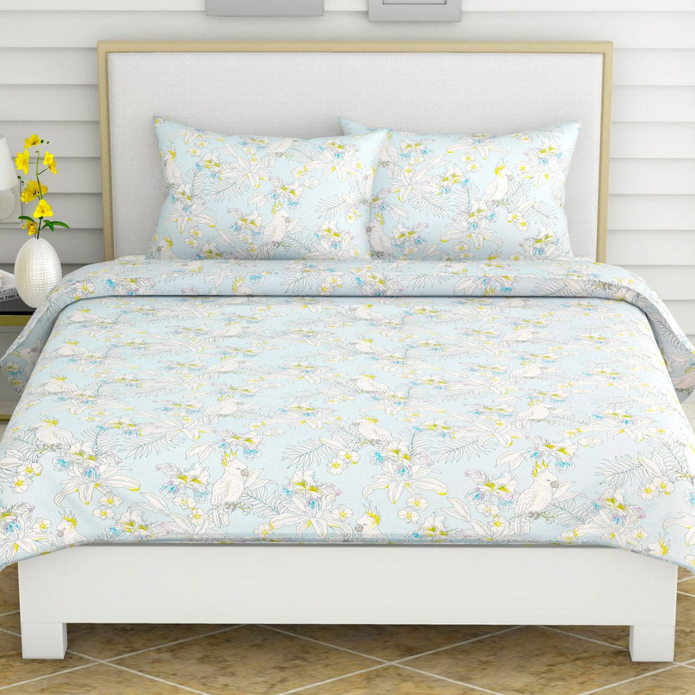 Tropical Bird, 100% Cotton King Size Bedsheet, 144 TC