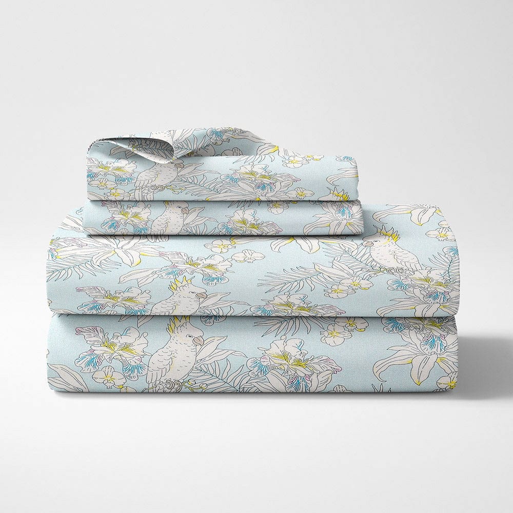 Tropical Bird, 100% Cotton King Size Bedsheet, 144 TC