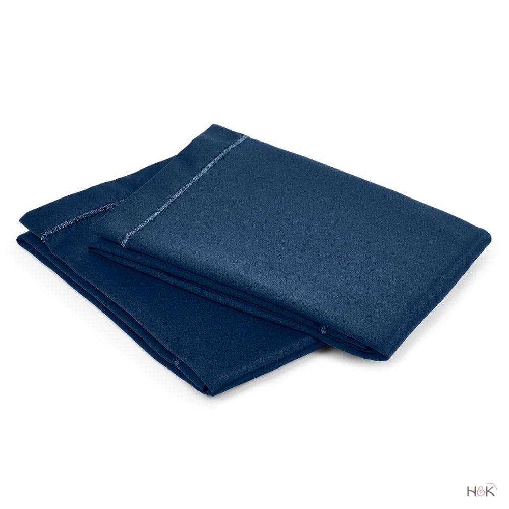 Satin Royale Deep Ocean Blue 300TC Satin 2 Pillow Cover - Pillow Covers | haus & kinder