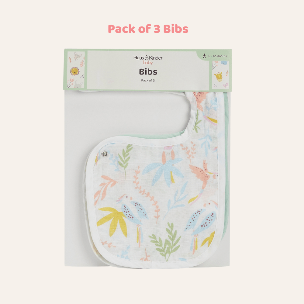Tropical Twist : Pack of 3 Bibs - Baby Essentials | haus & kinder