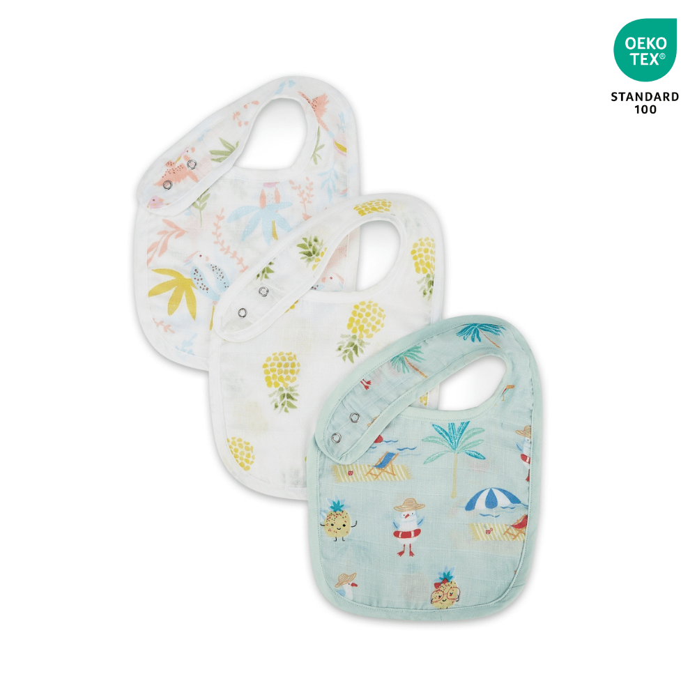 Tropical Twist : Pack of 3 Bibs - Baby Essentials | haus & kinder