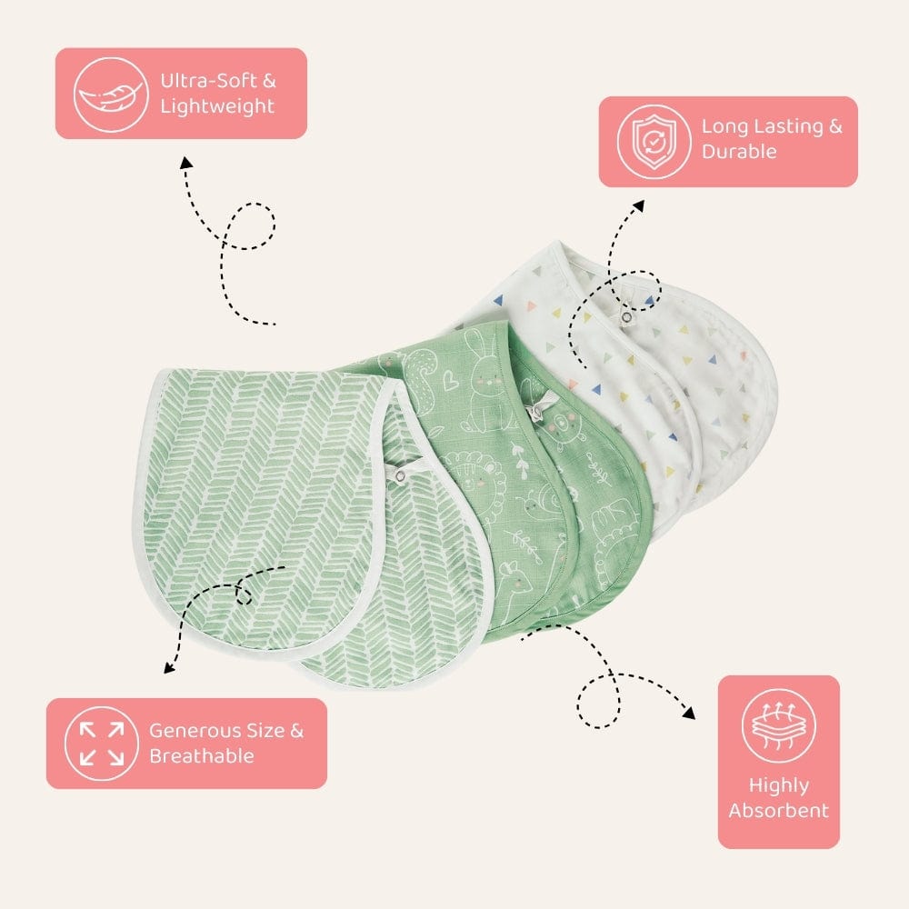 Cottage Coret : Pack of 3 Burp Cloth