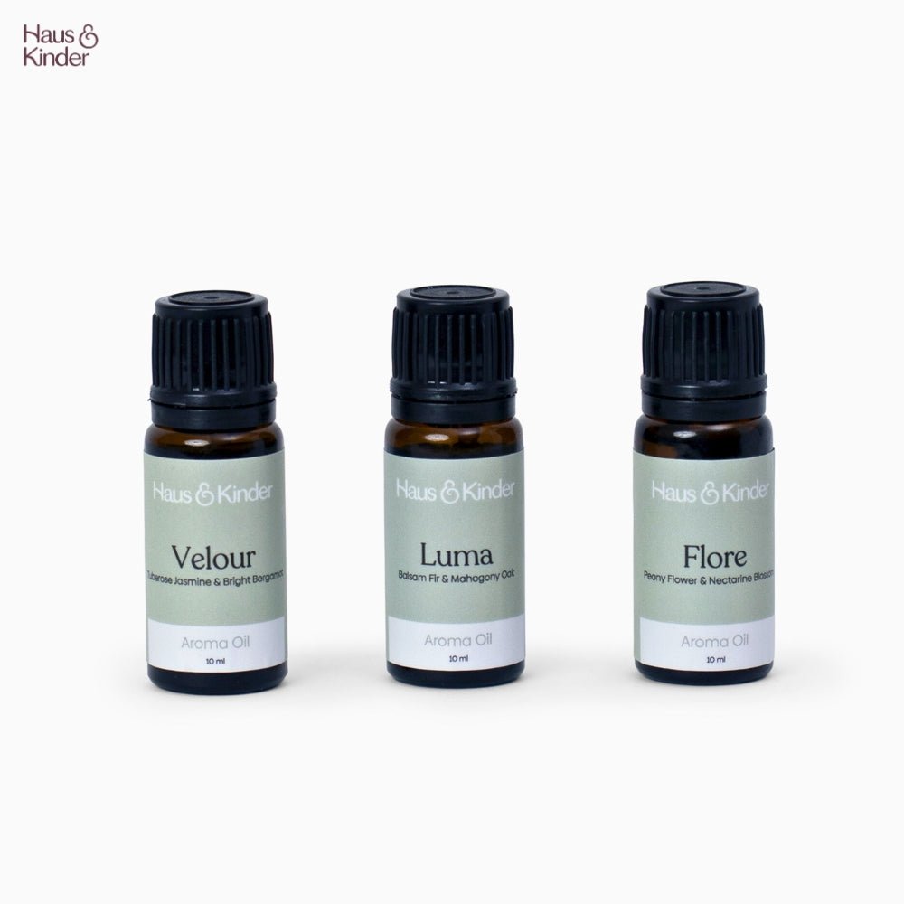 Velour, Luma & Flore Aroma Oil Pack of 3 (10 ml each) - Room Spray | haus & kinder