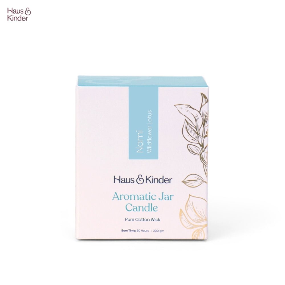 Nami Candle with White Frosted Jar 200 gm - Candles & Fragrances | haus & kinder