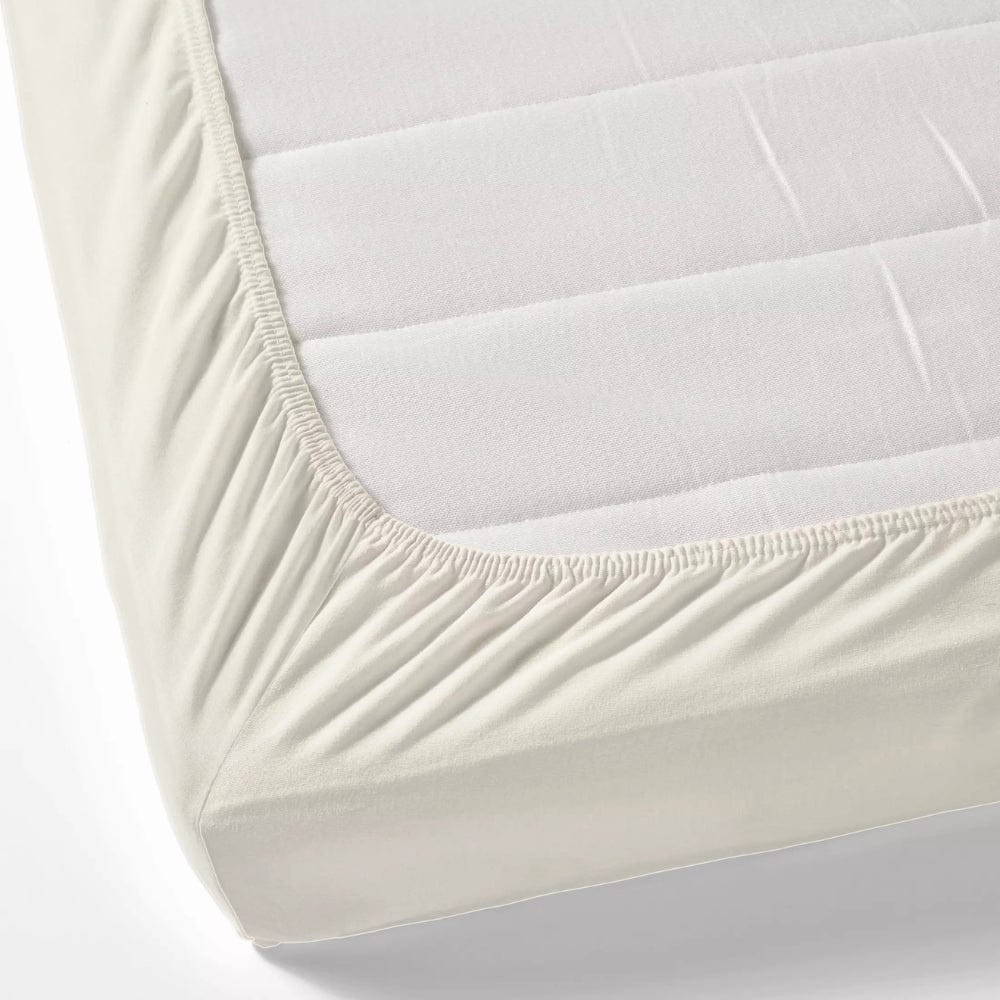 Ivory 100% Cotton Bedsheet, 300 TC