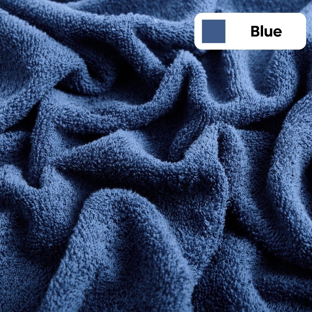 Moments Double Bed Sheet and Bath Towel Gift Set Of 4, Blue - bedsheet set | haus & kinder