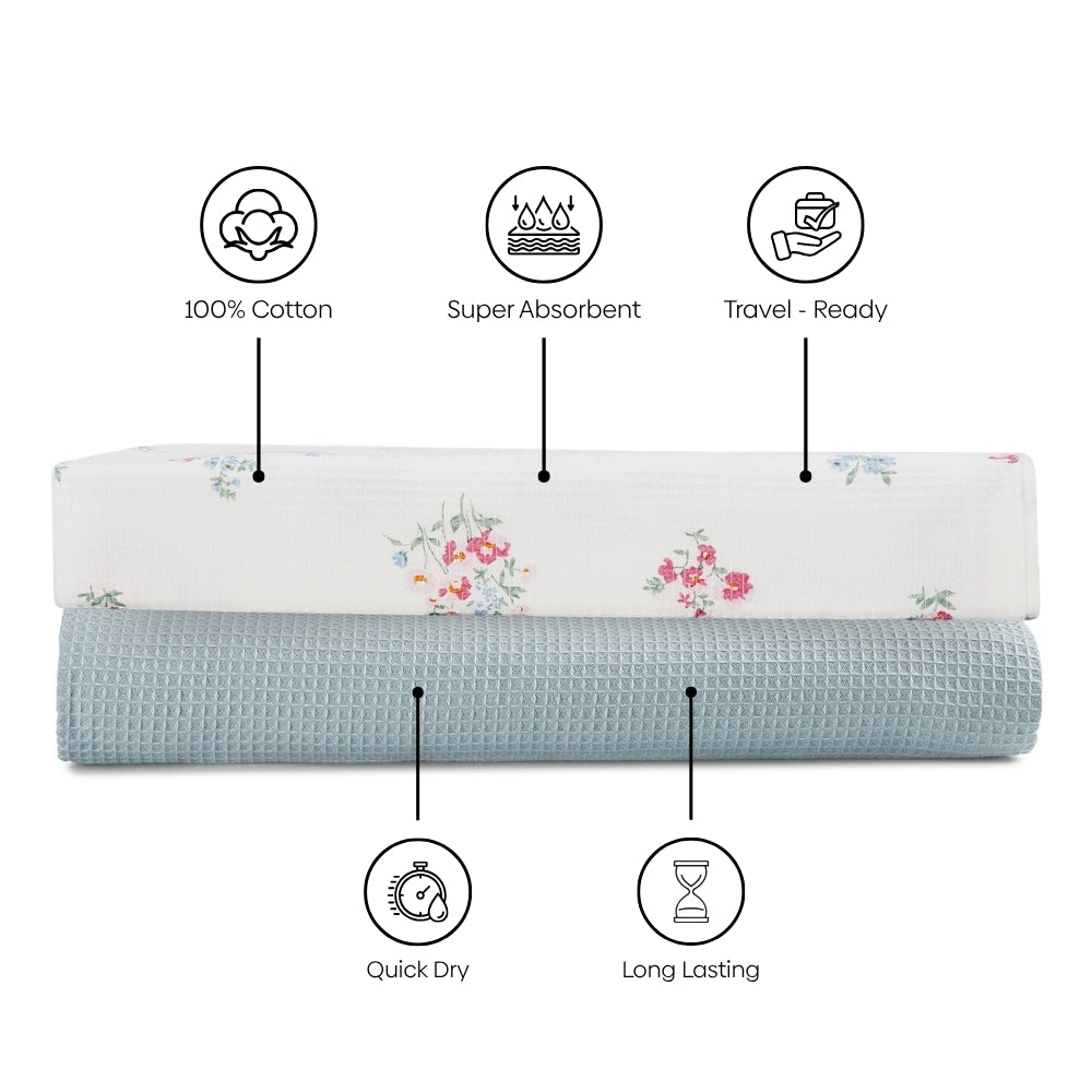 Moments 100% Cotton Waffle Bath Towel