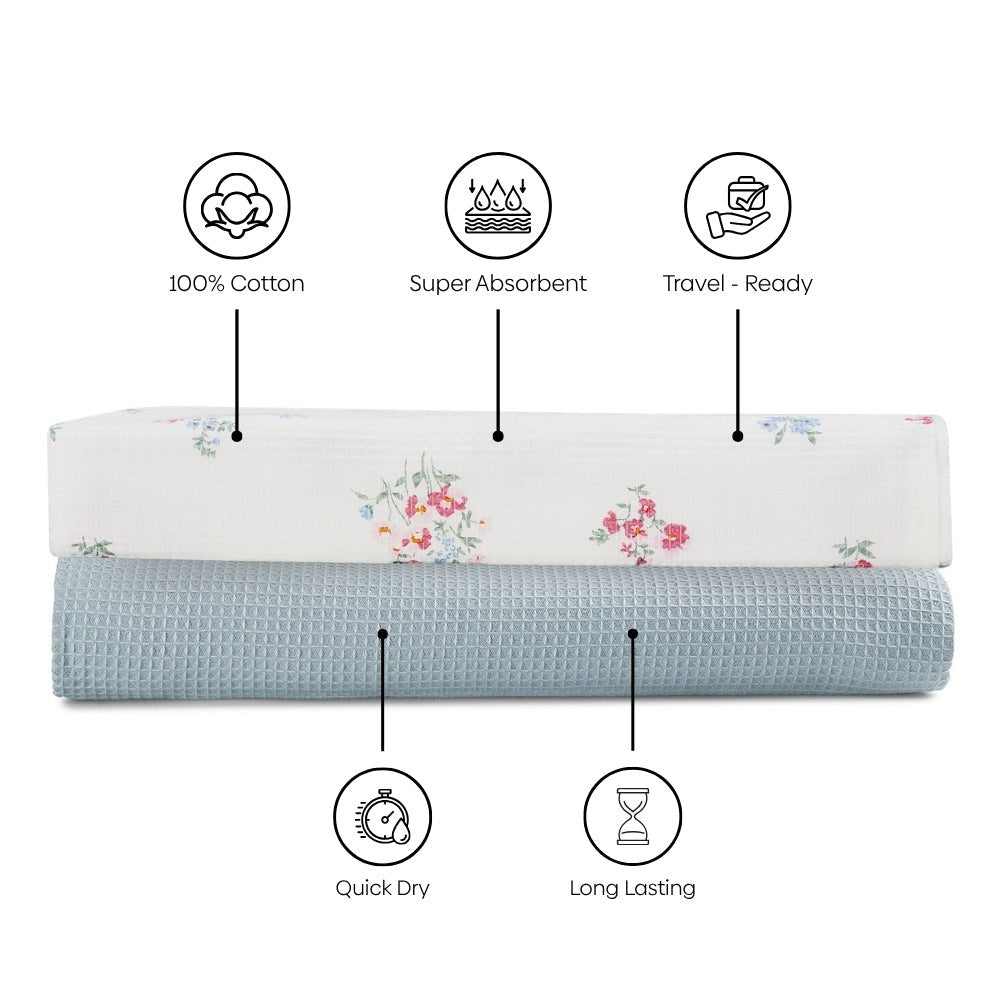 Moments 100% Cotton Waffle Bath Towel - Waffle Towel | haus & kinder