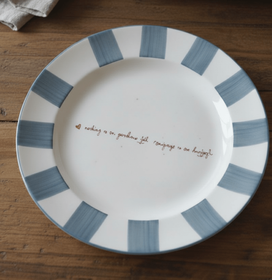 Daydream Blue Blue Dinner Plate- White & Blue - Dinner Plate | haus & kinder