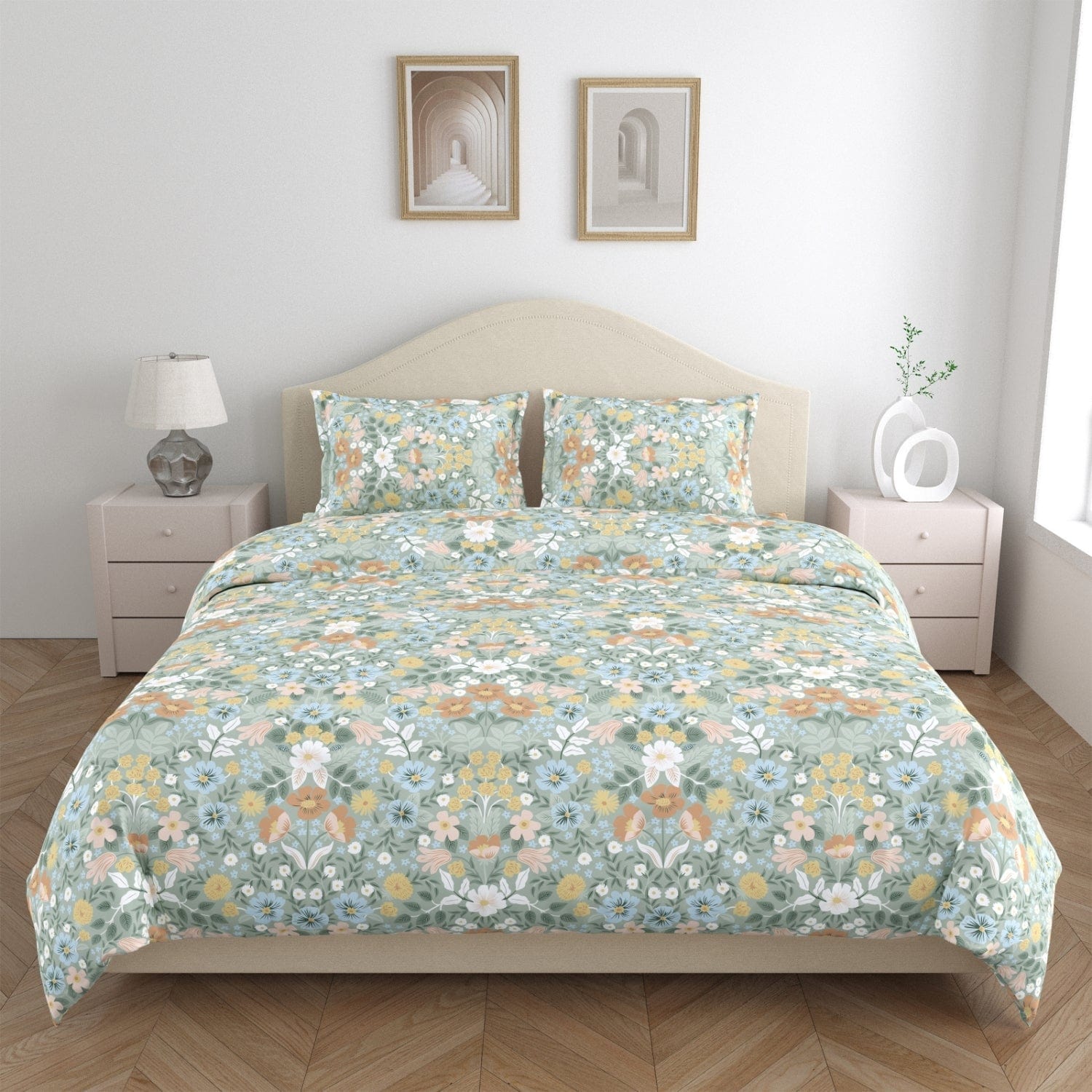 Haus of Bloom 100% Cotton King Bedsheet, 144 TC