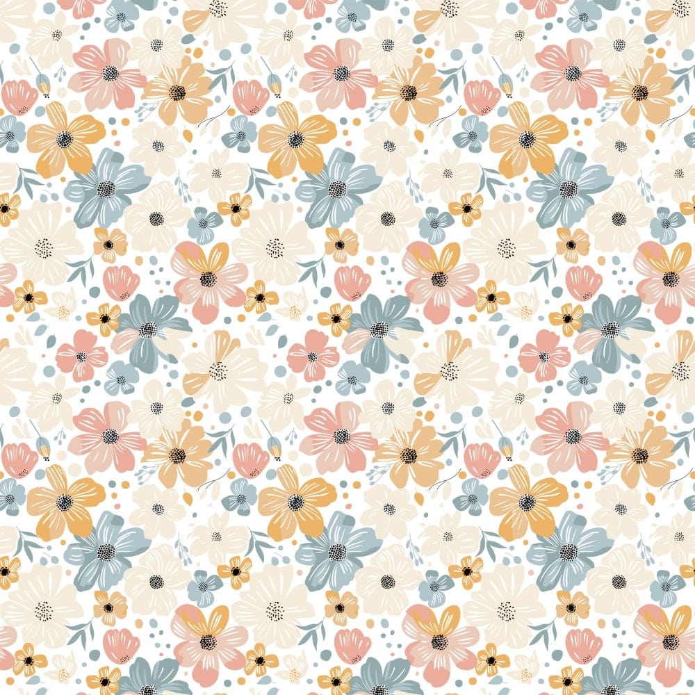 Hawaiian Petals 100% Cotton Double Size Bedsheet, 144 TC