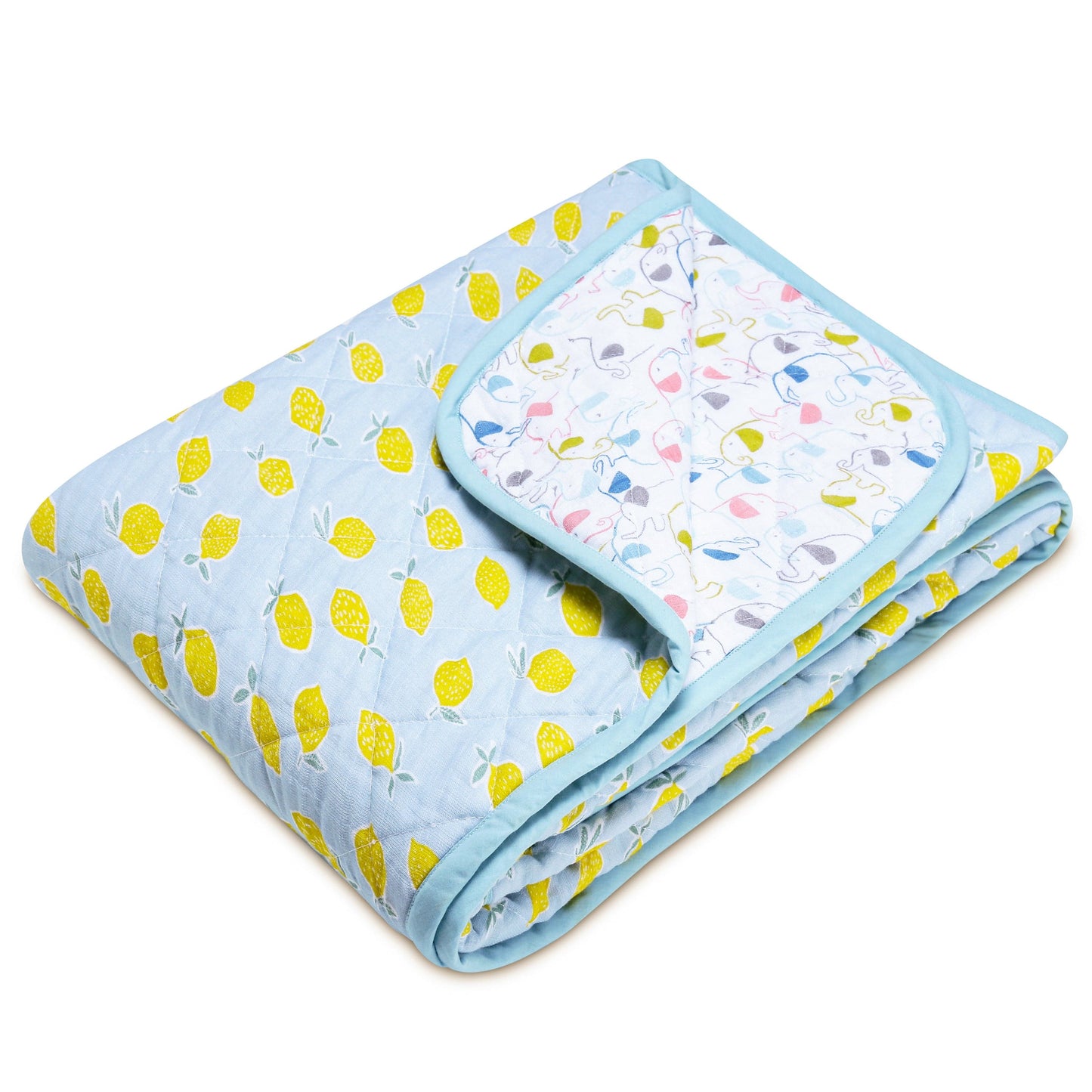 Fruit & brute 100% Cotton Muslin Reversible Quilt for New Born Baby