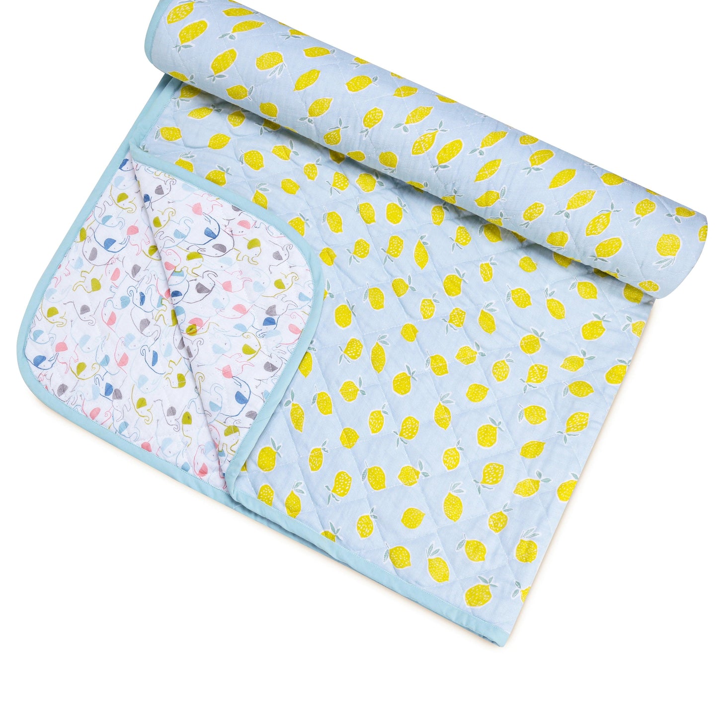 Fruit & brute 100% Cotton Muslin Reversible Quilt for New Born Baby