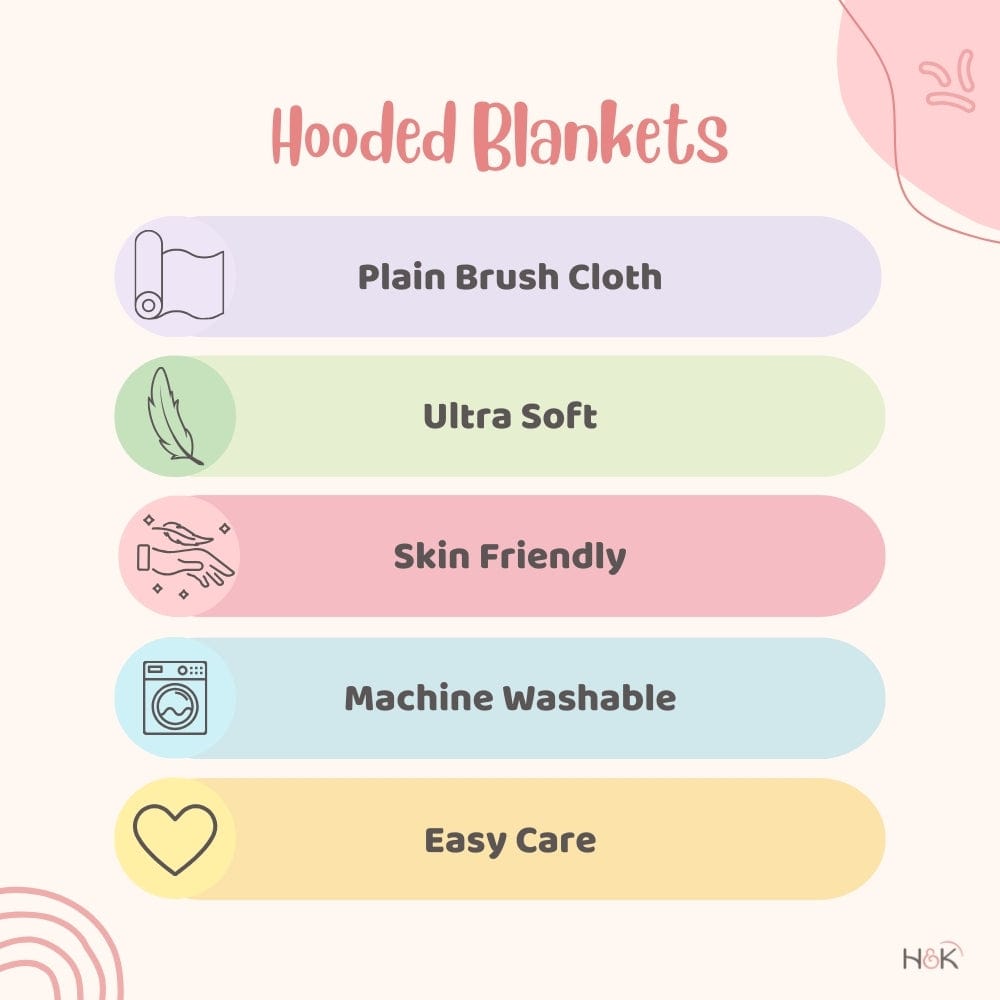 Super Soft Plush Baby Hooded Flannel Blanket ( 0 - 6 Months)