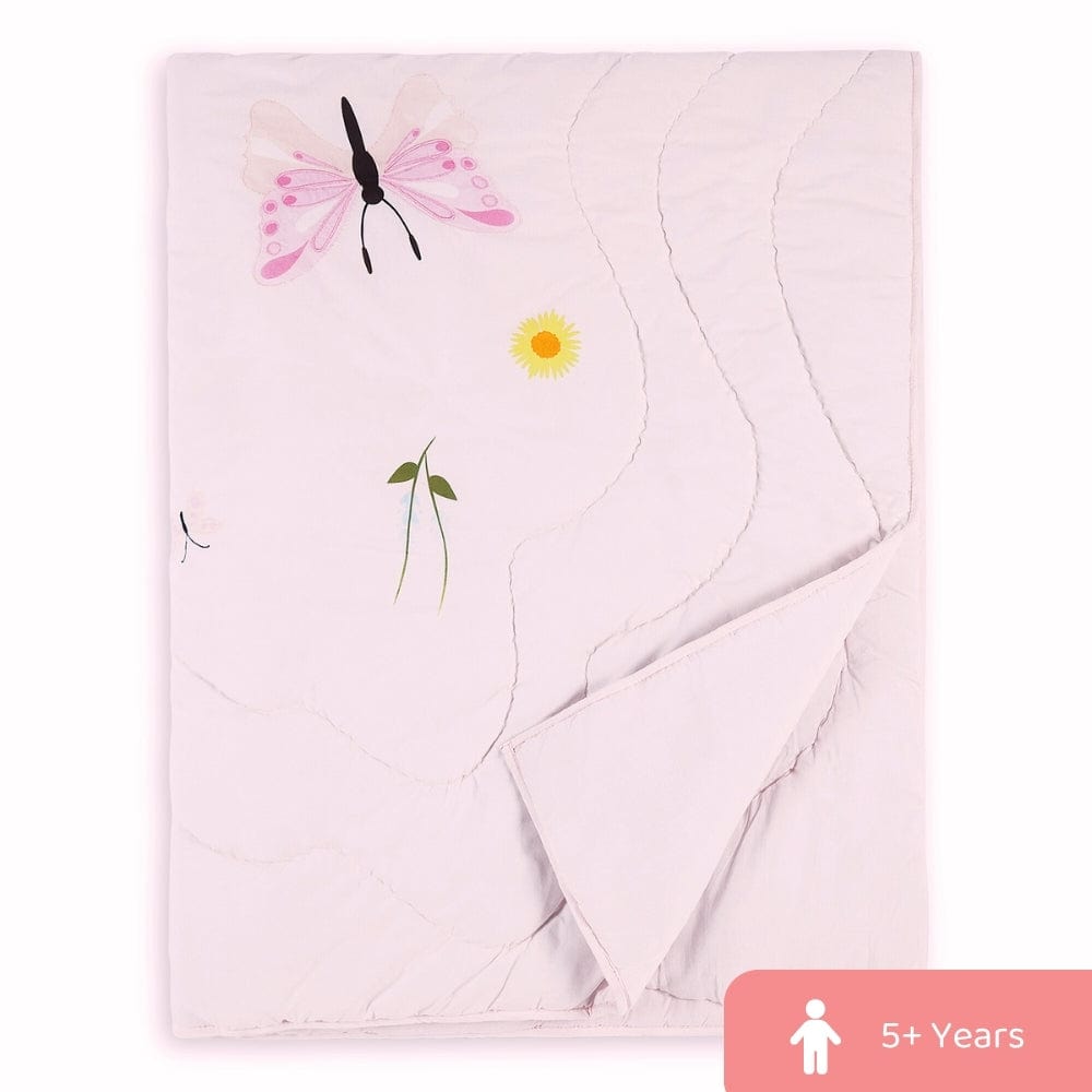 Butterfly Garden Kids Quilt,Pink