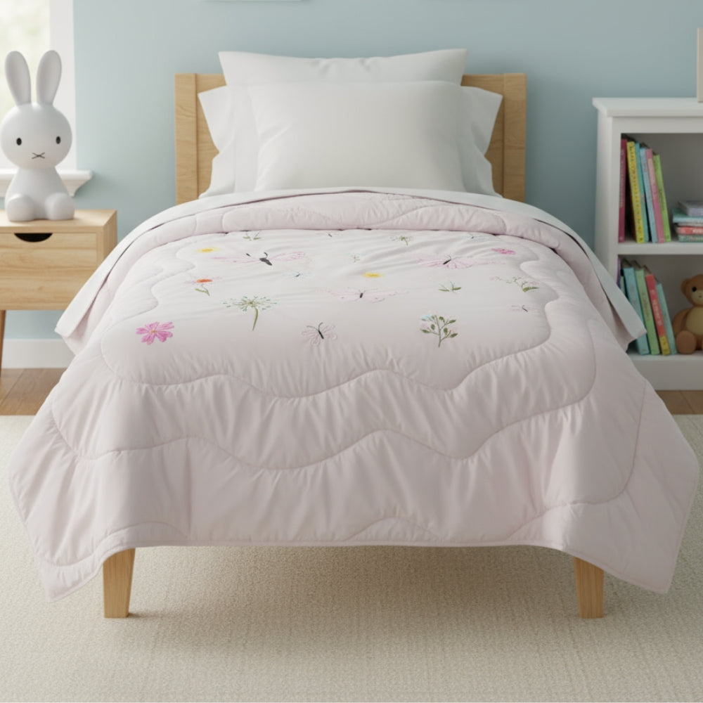 Butterfly Garden Kids Quilt,Pink