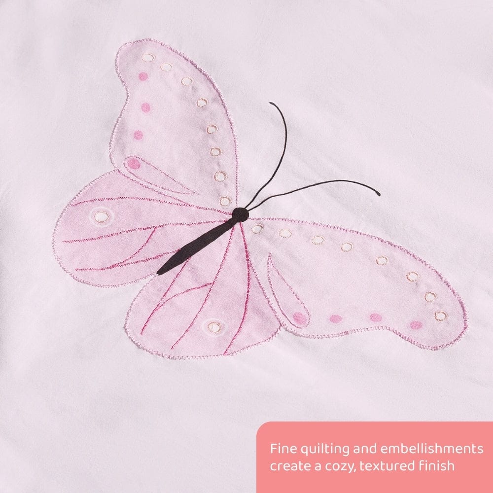 Butterfly Garden Kids Quilt,Pink