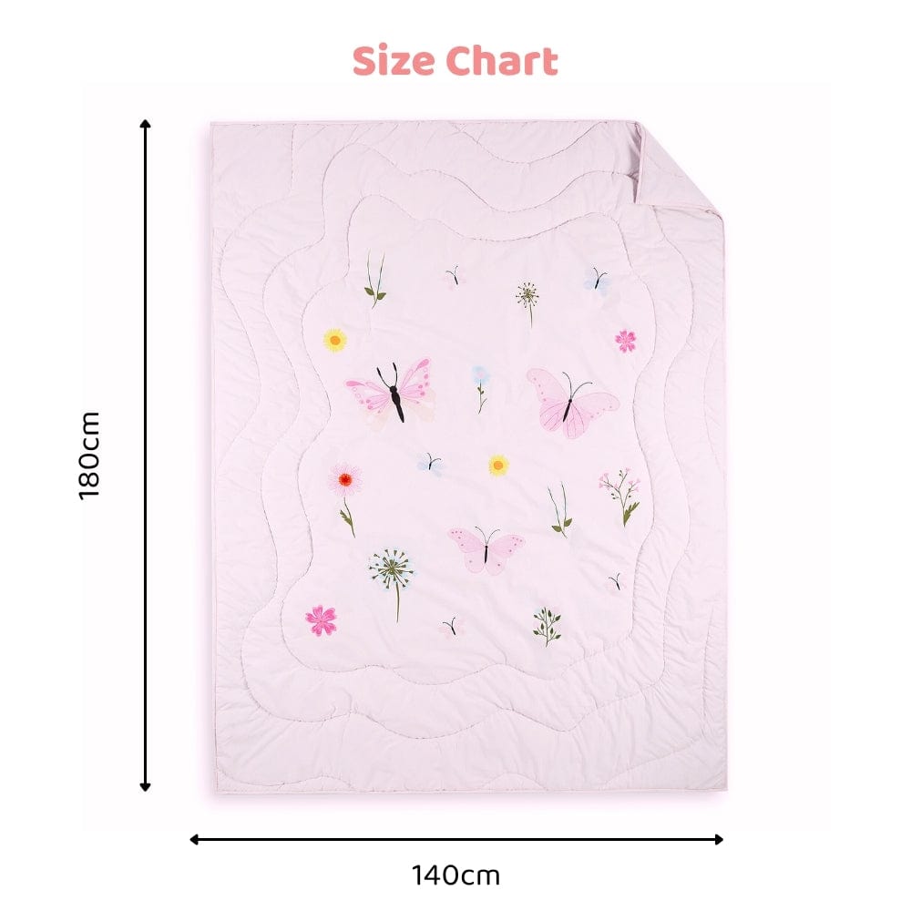 Butterfly Garden Kids Quilt,Pink
