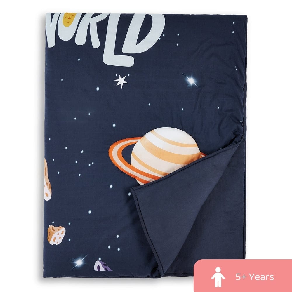 Spacewalk Kids Quilt, Navy
