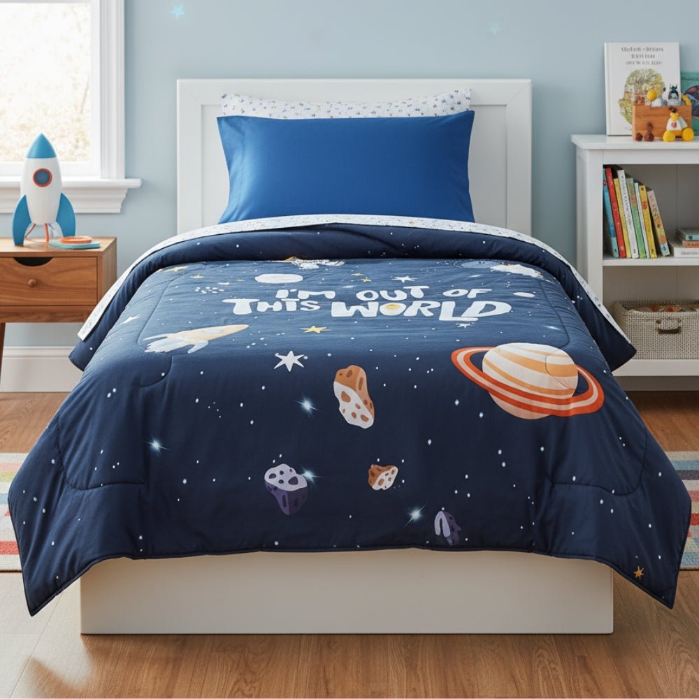 Spacewalk 100% cotton Kids Quilt - Blanket | haus & kinder