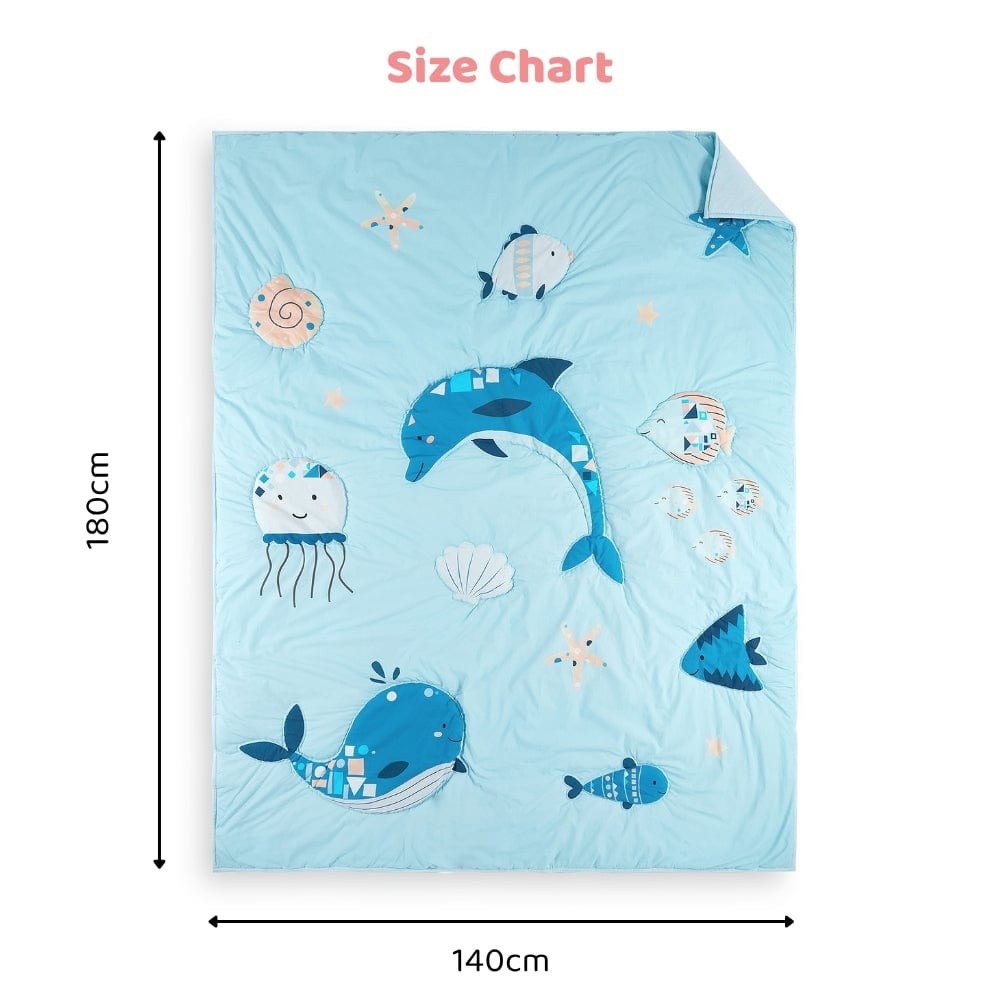 Vitamin Sea Kids Quilt, Blue