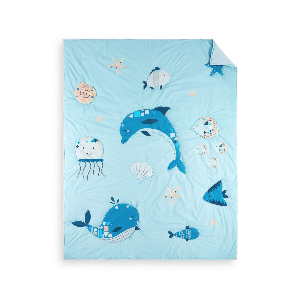 Vitamin Sea Kids Quilt, Blue