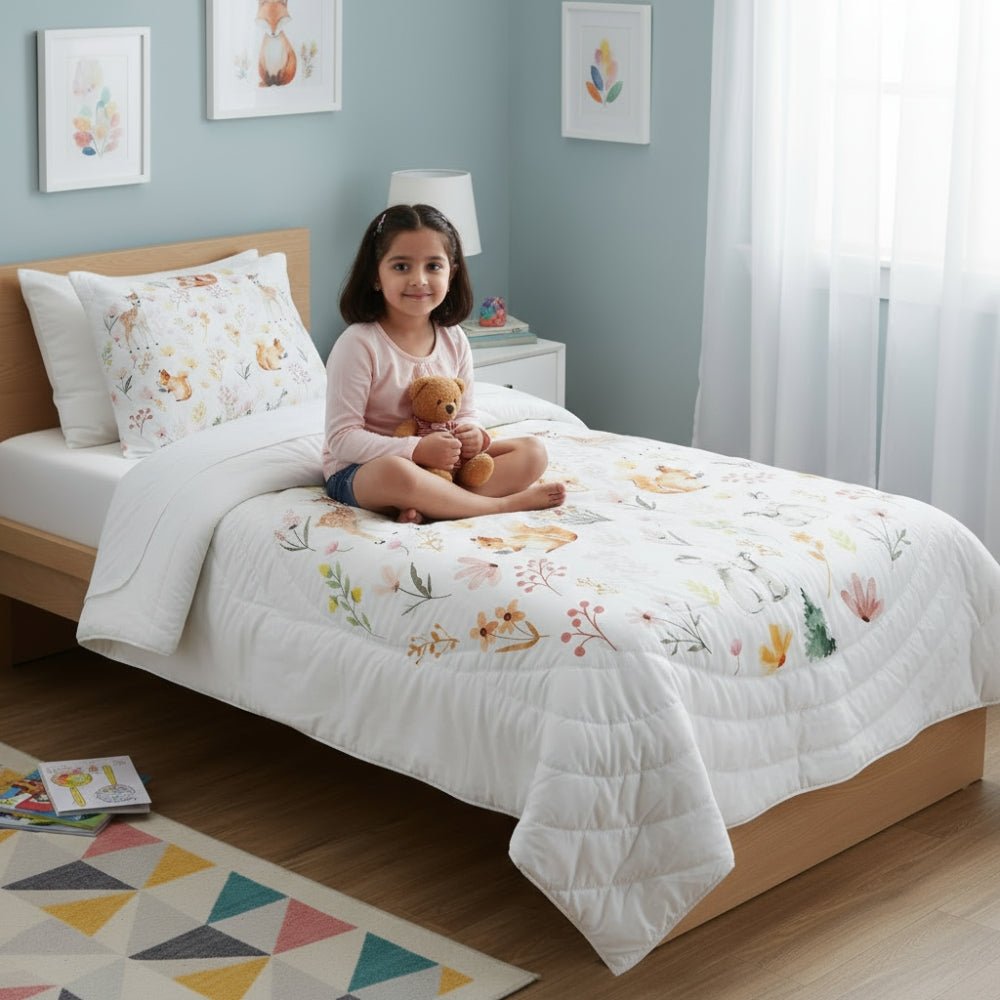 Whimsical Woodland 100% cotton Kids Quilt - Blanket | haus & kinder