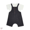 Baby Dungree with T-shirt- Blue & White