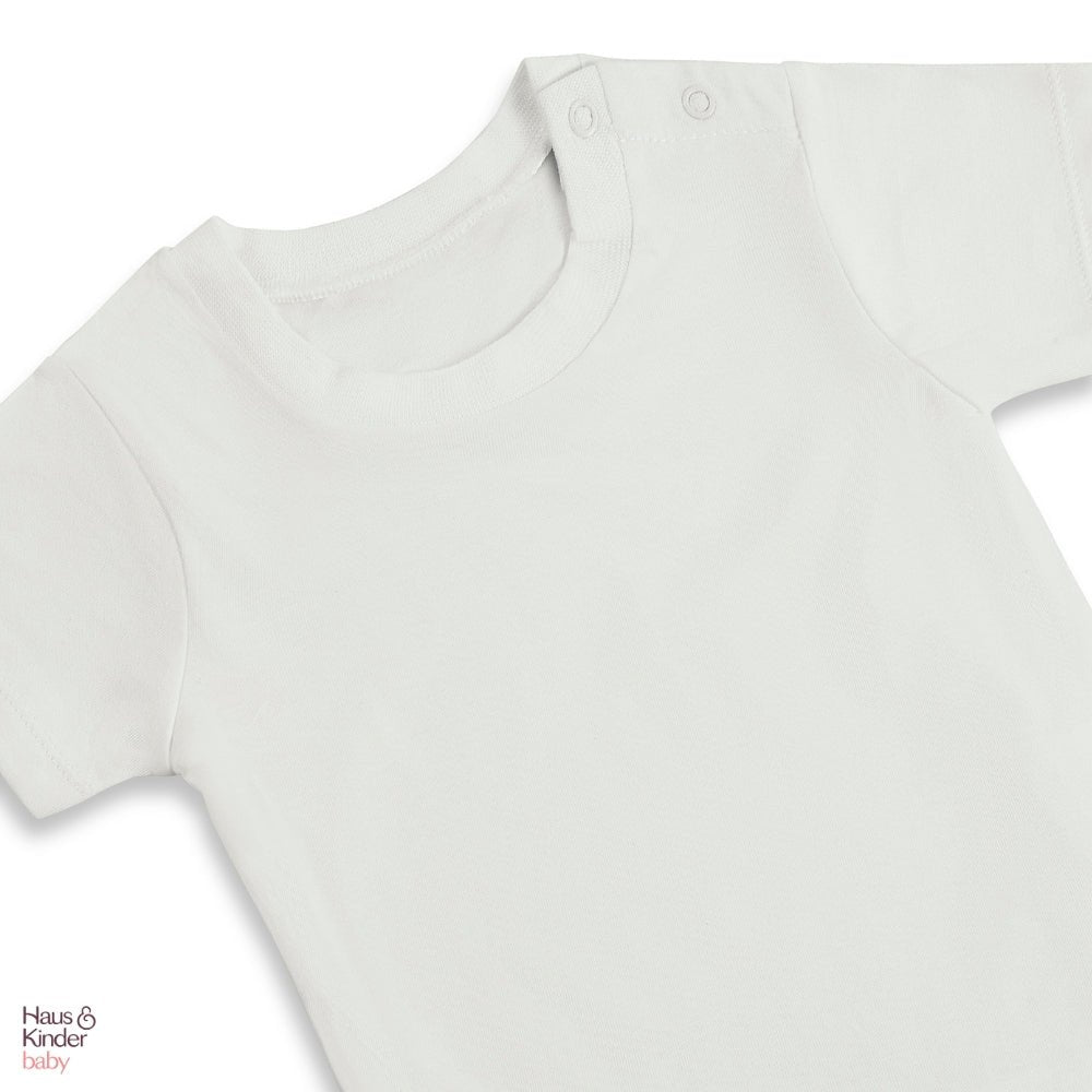 Baby Dungree with T-shirt- Blue & White - Clothing | haus & kinder