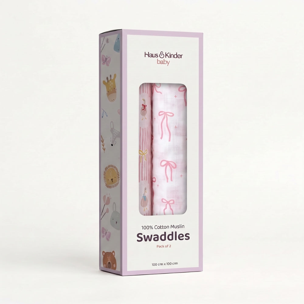 Sugar Moon Cotton Muslin Swaddle – Pack of 2