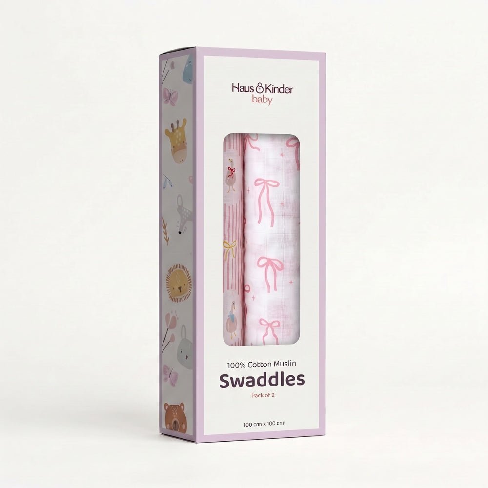 Sugar Moon Cotton Muslin Swaddle – Pack of 2 - Swaddles | haus & kinder