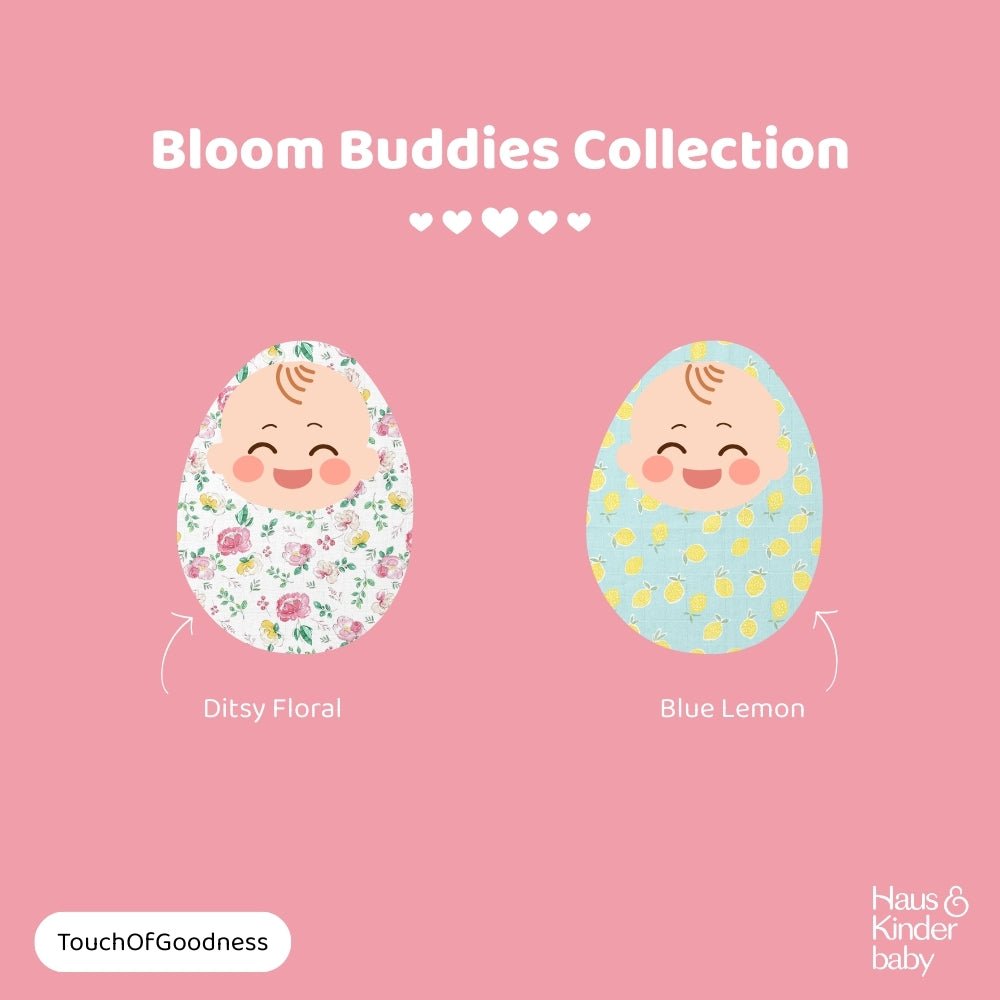 Bloom buddies Collection 100% Cotton Muslin Swaddle Pack of 2 - Swaddles | haus & kinder