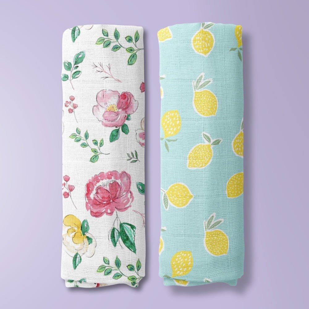 Bloom buddies Collection 100% Cotton Muslin Swaddle Pack of 2 - Swaddles | haus & kinder