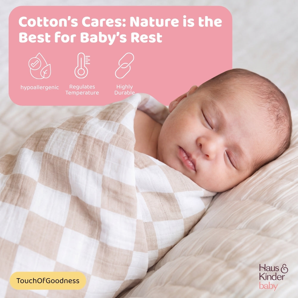 Teddykins Cotton Muslin Swaddle – Pack of 2