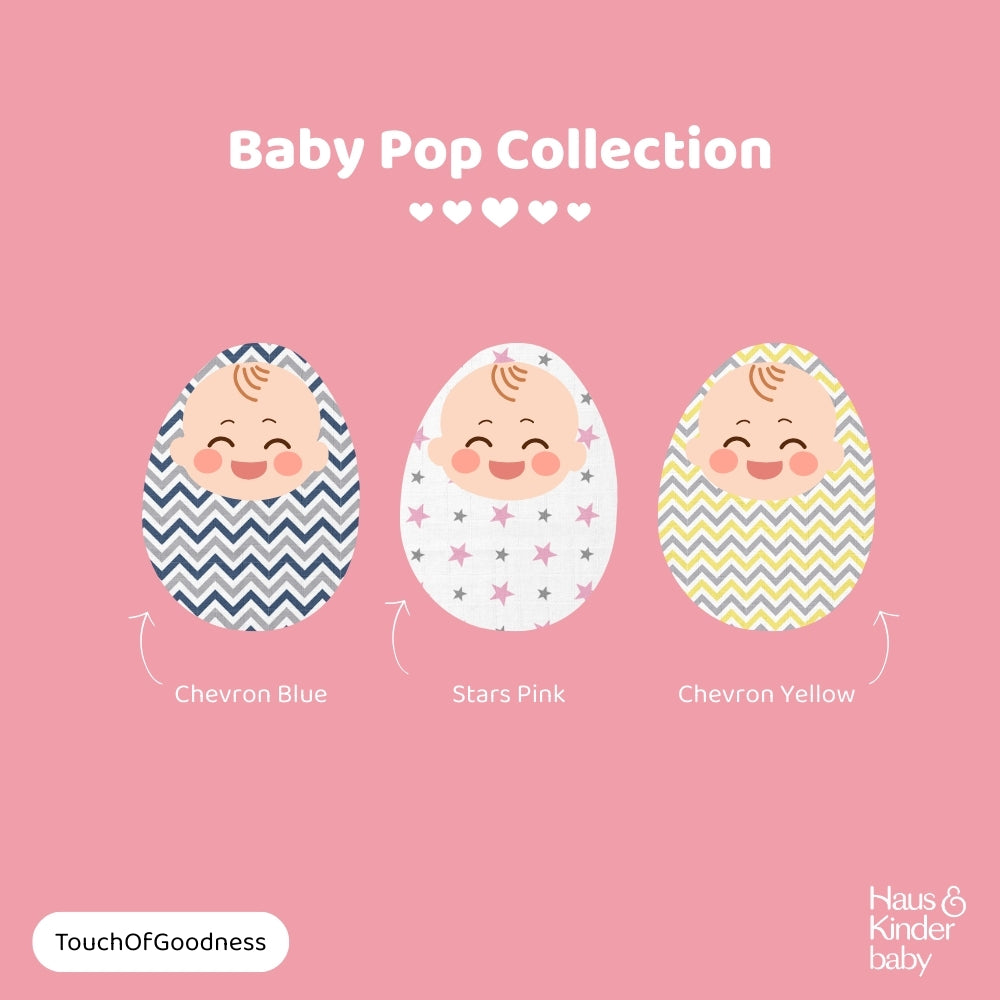 Everyday Classics Swaddles Baby Pop, Pack of 3