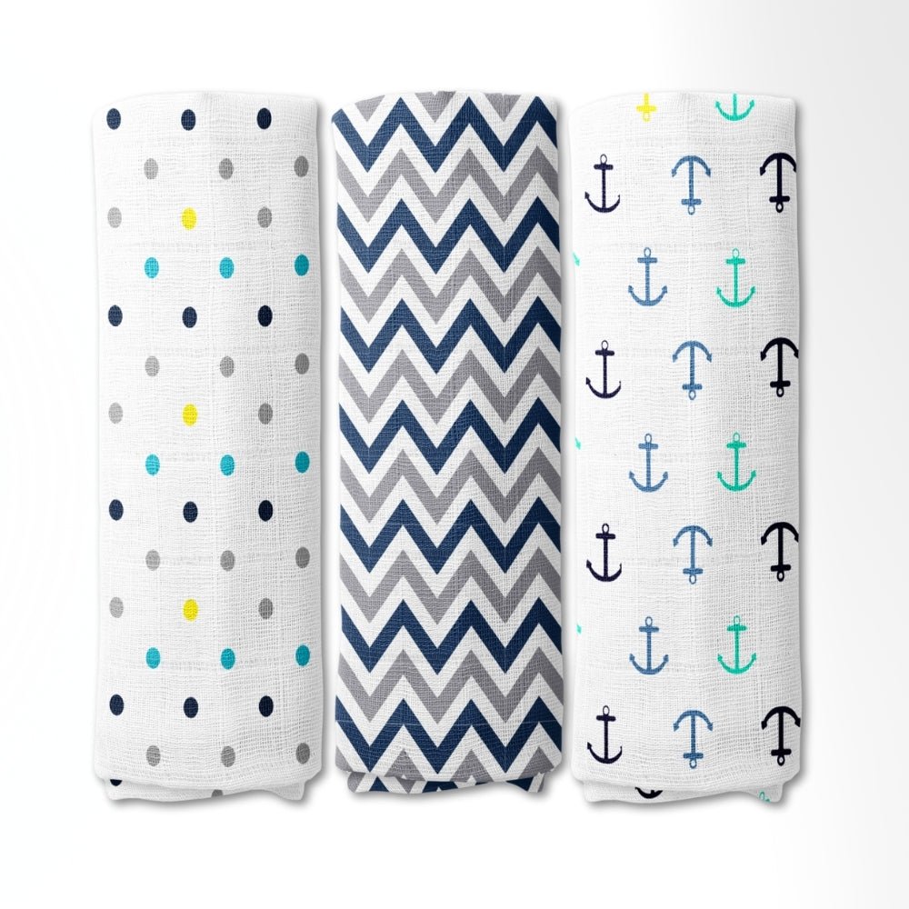 Soft Cuddles 100% Cotton Muslin Swaddles 0 to 3 Months, Pack of 3 - Swaddles | haus & kinder