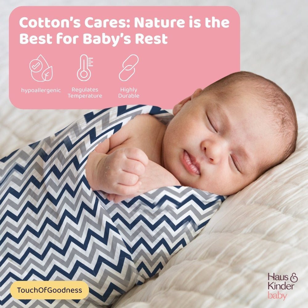 Soft Cuddles 100% Cotton Muslin Swaddles 0 to 3 Months, Pack of 3 - Swaddles | haus & kinder