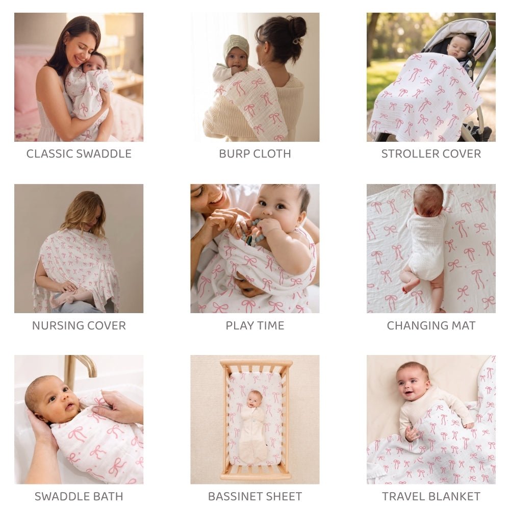 Sugar Moon Cotton Muslin Swaddle – Pack of 4
