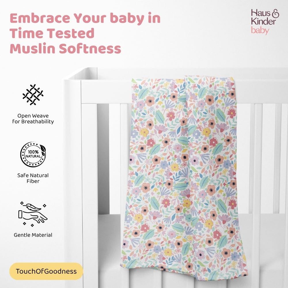 Ditsy Bloom Collection Muslin Swaddle