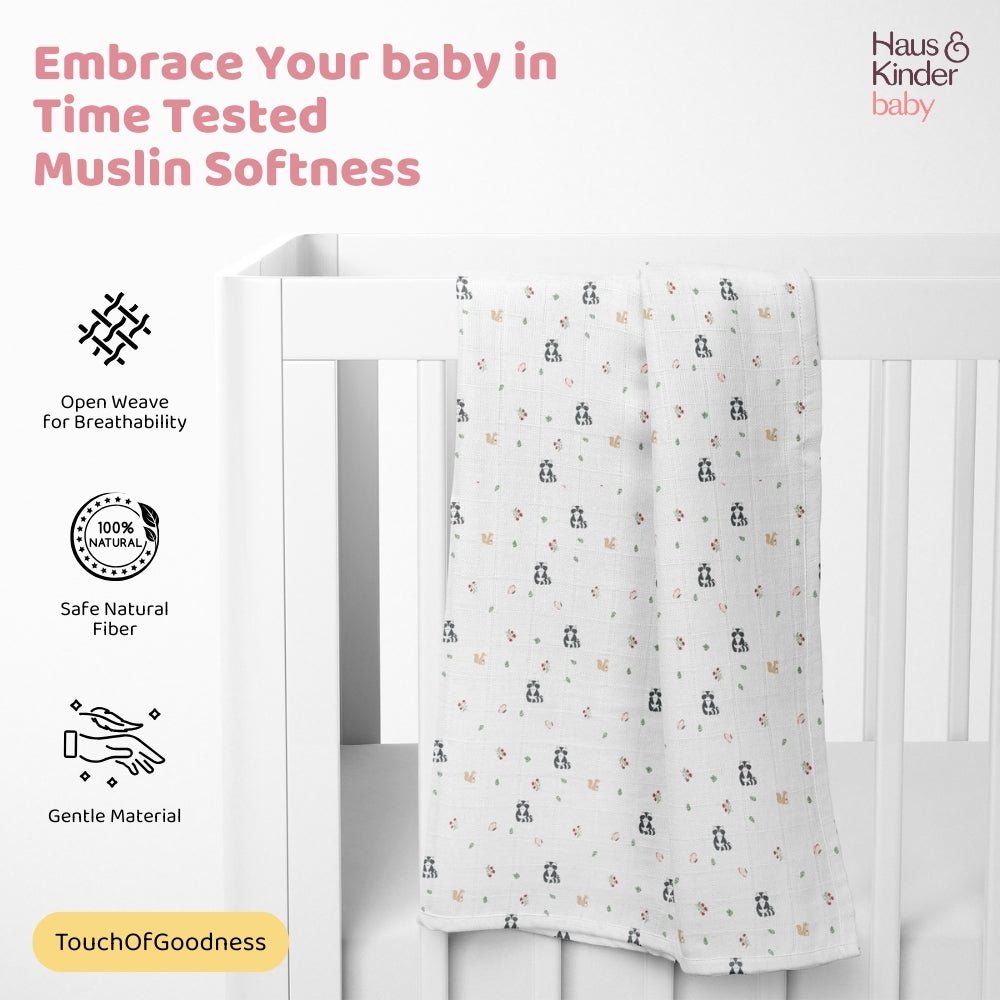 Bloomingtail Collection Muslin Swaddle - Swaddles | haus & kinder
