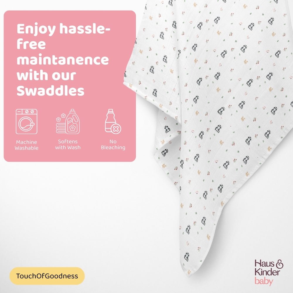 Bloomingtail Collection Muslin Swaddle - Swaddles | haus & kinder