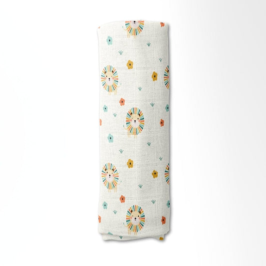 Lion's Garden Collection Muslin Swaddle