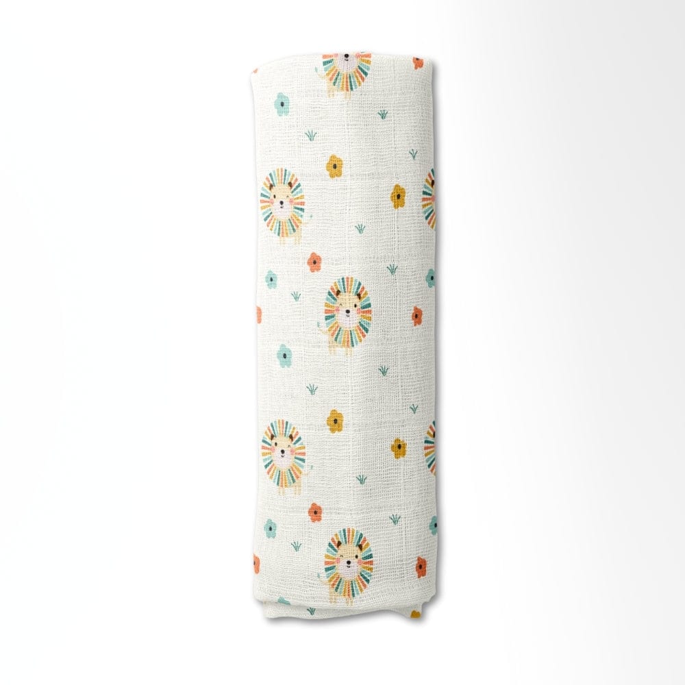 Lion's Garden Collection Muslin Swaddle